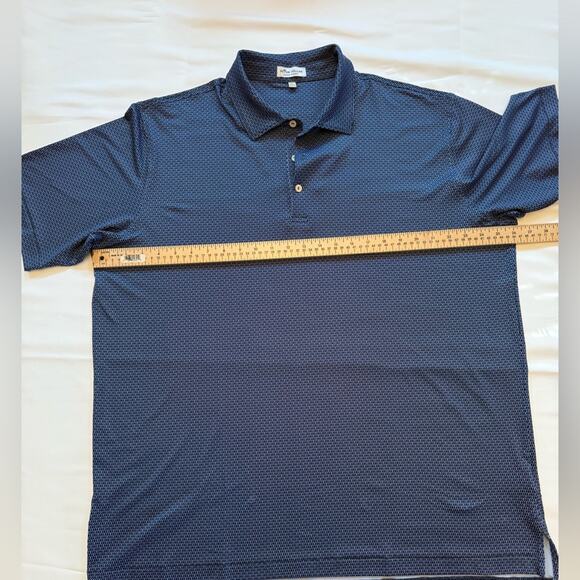 Peter Millar Men’s Summer Comfort Polo Shirt Navy Geometric Golf Size XL - Picture 6 of 10